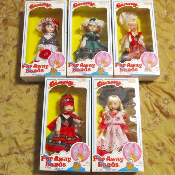 5 NWT vintage Ginny "Far Away Lands" Dolls - Still in original Boxes from 1982 - Picture 1 of 16